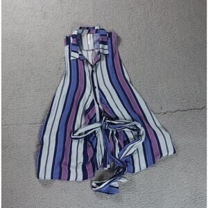 Free People Tops Womens XS Striped Mackenzie Wrap Purple Combo Sleeveless